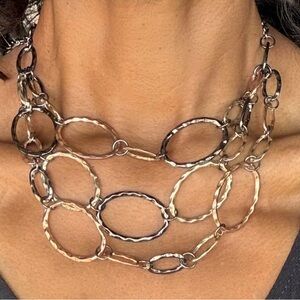 Mixed-Metal Layered Chain Necklace